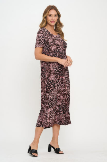 Plus Size Print Bns Long Dress