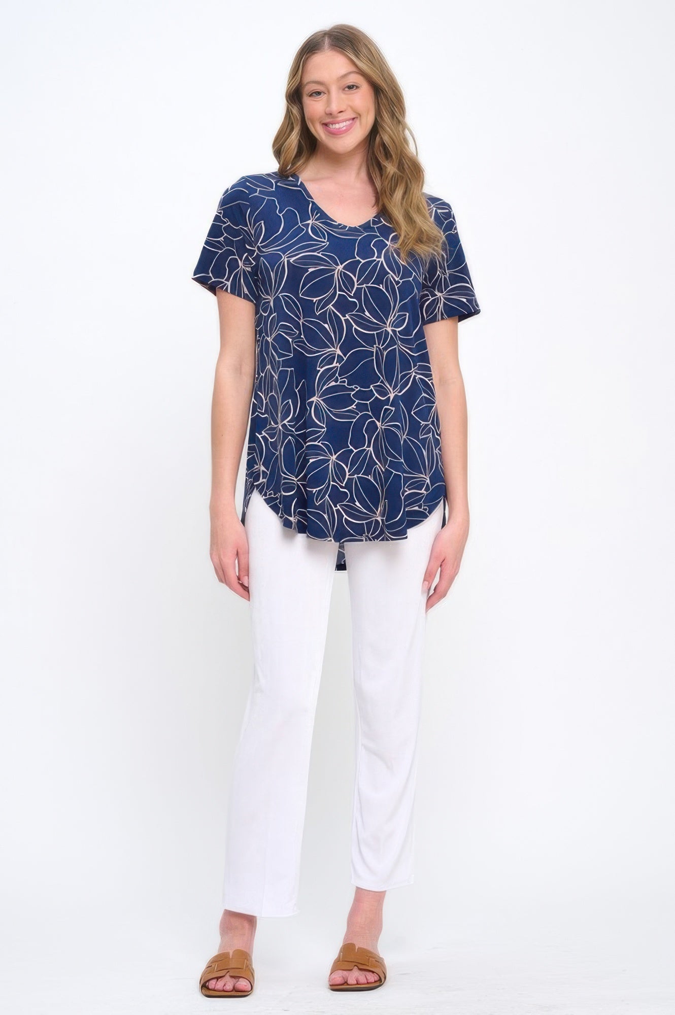 Hit V-neck Binding Top