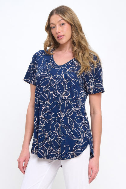 Hit V-neck Binding Top