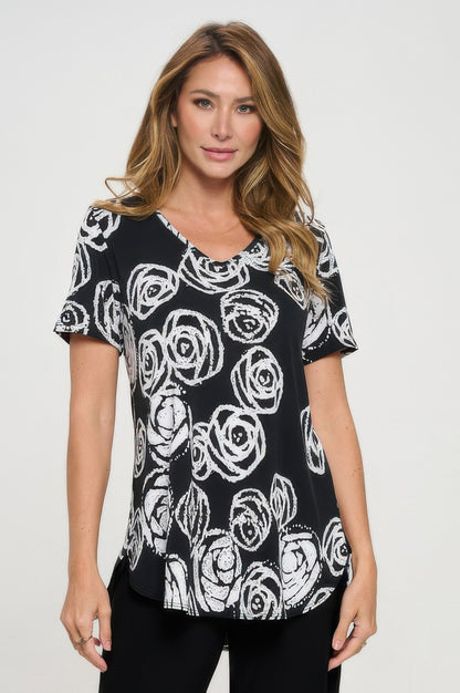 Hit V-neck Binding Top