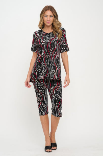 Print Bns Capri Pants Set