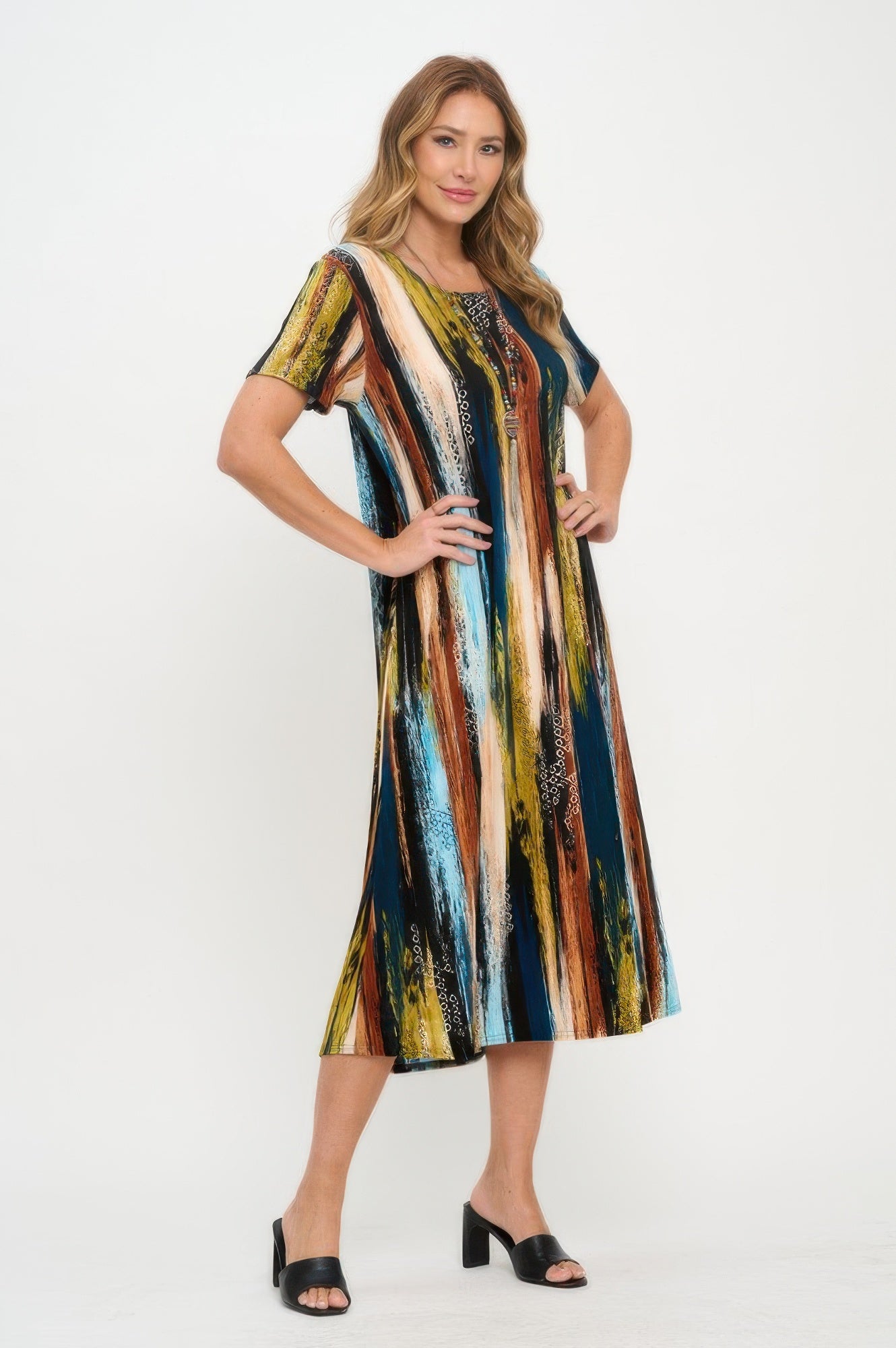 Print Bns Long Dress