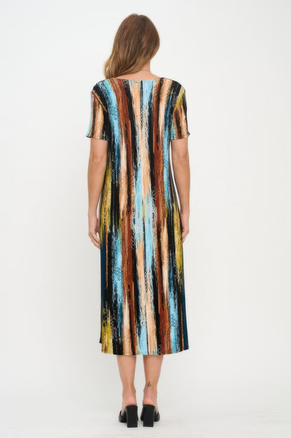 Print Bns Long Dress