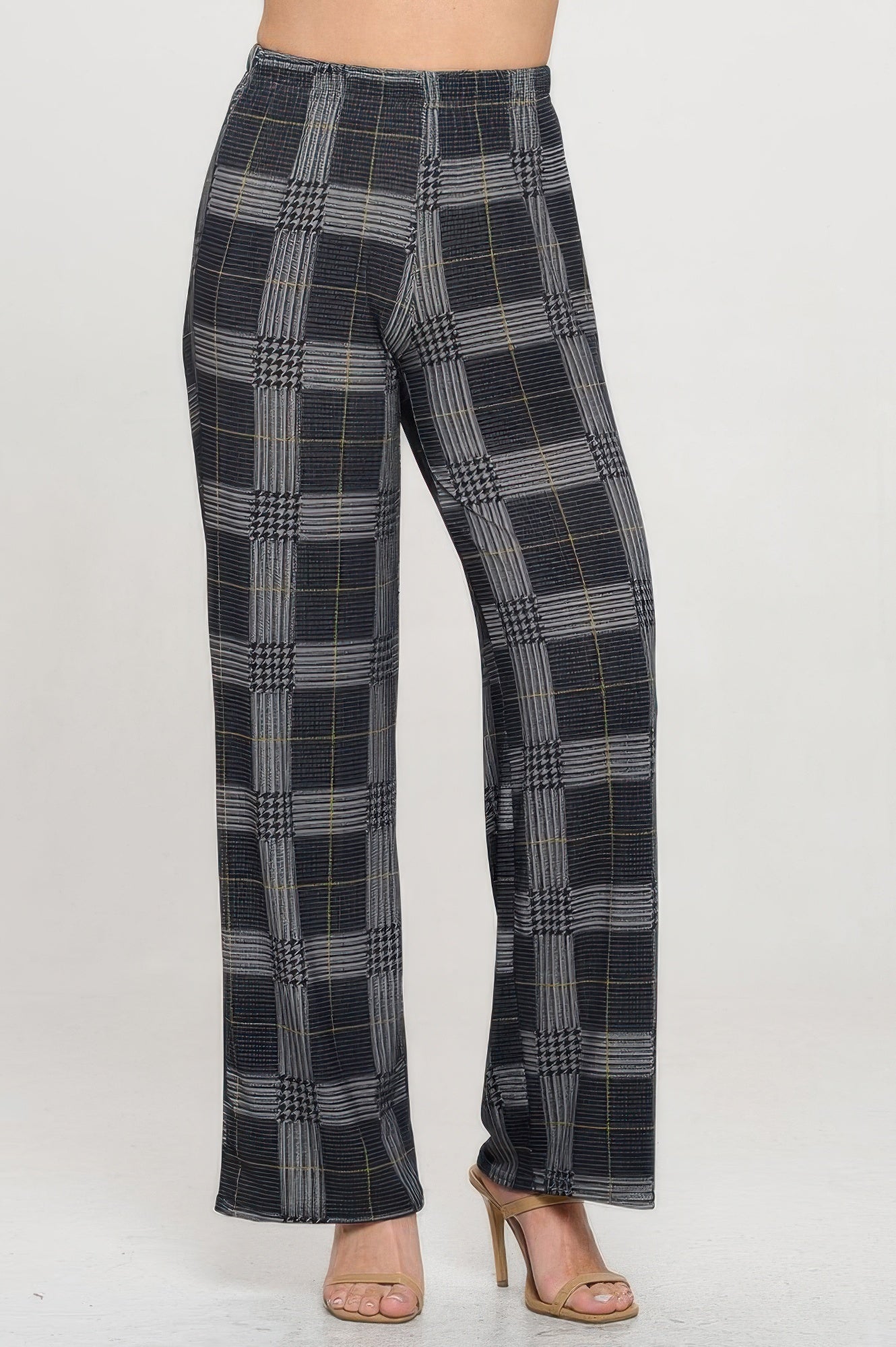 Elastic Waistband Wide Leg Pant