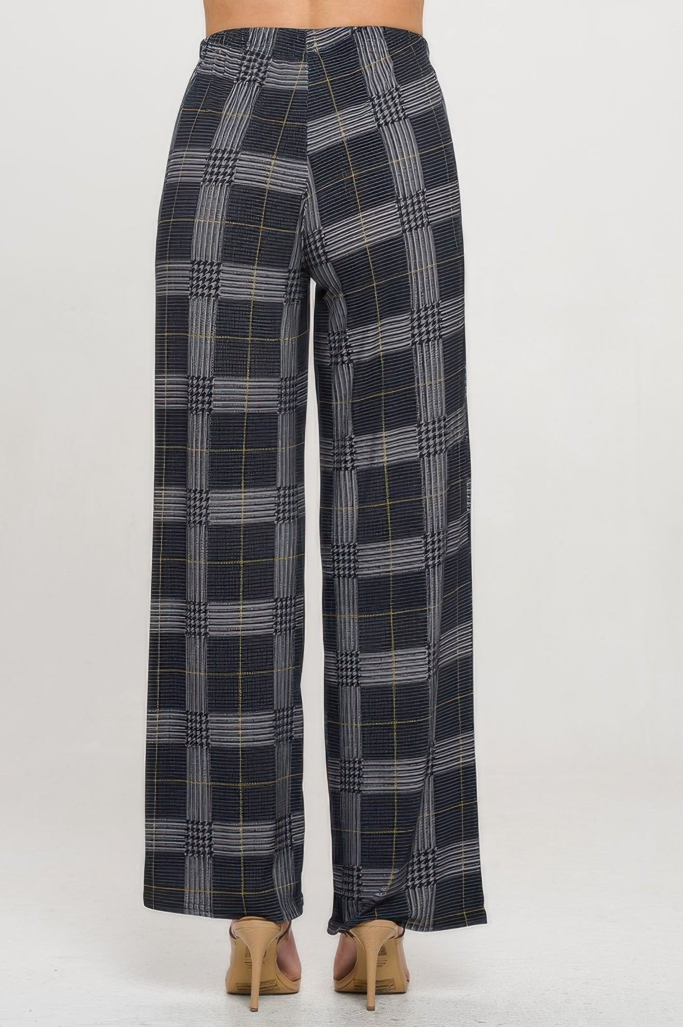 Elastic Waistband Wide Leg Pant