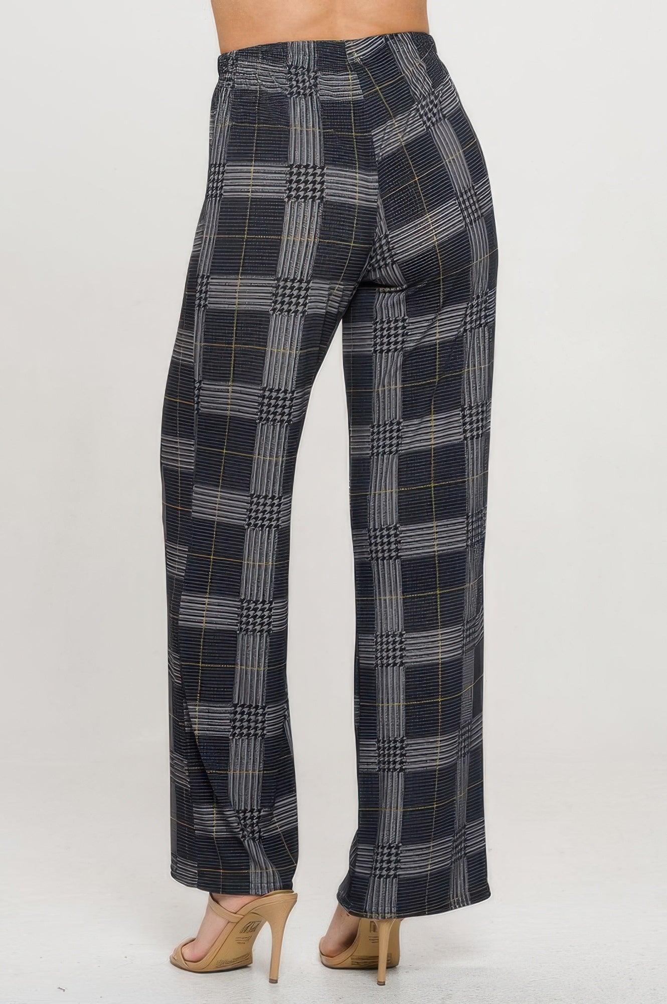 Elastic Waistband Wide Leg Pant