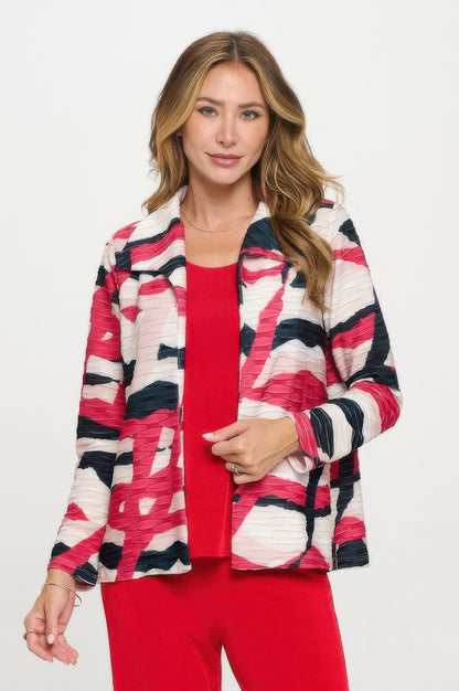 Glitter Wave Digital Print Jacket