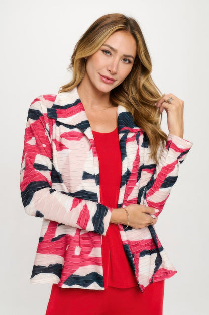 Glitter Wave Digital Print Jacket