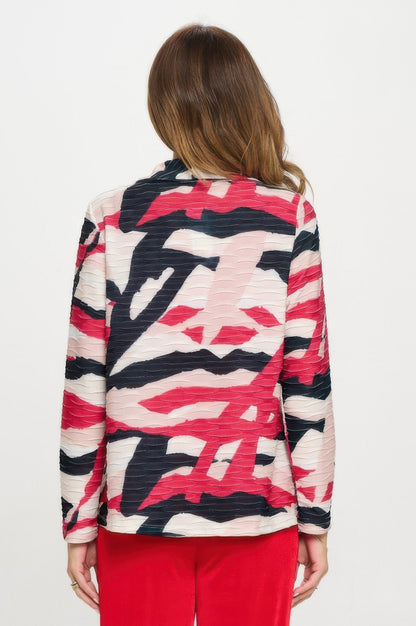 Glitter Wave Digital Print Jacket