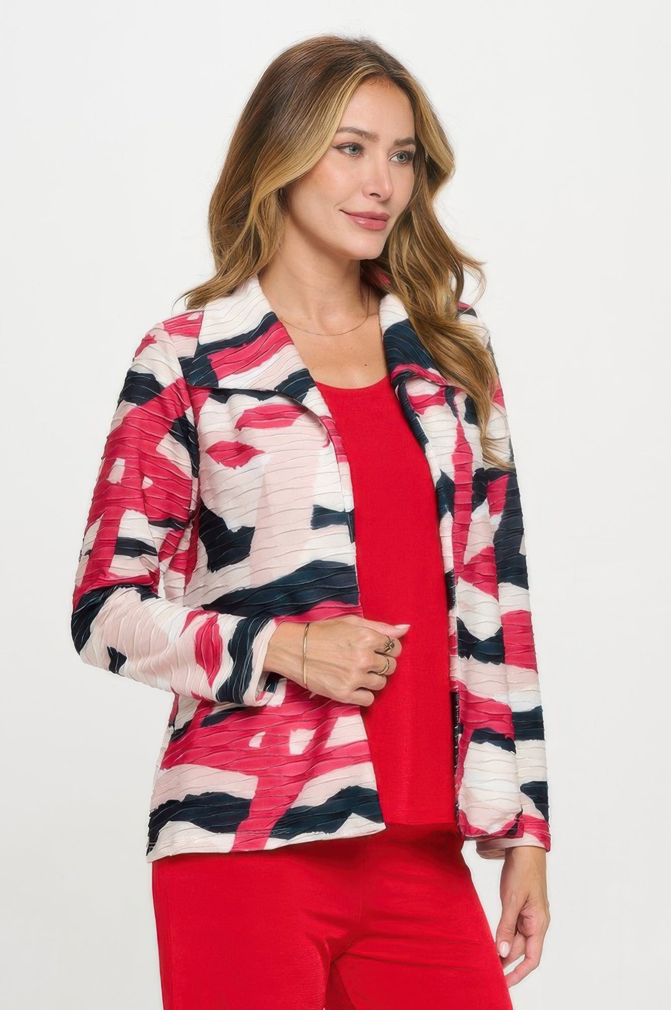 Glitter Wave Digital Print Jacket