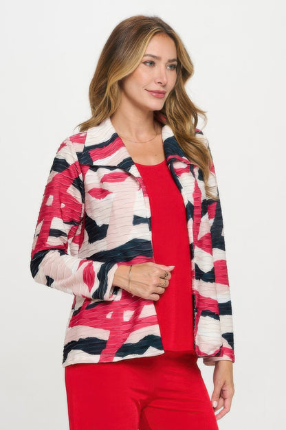 Glitter Wave Digital Print Jacket
