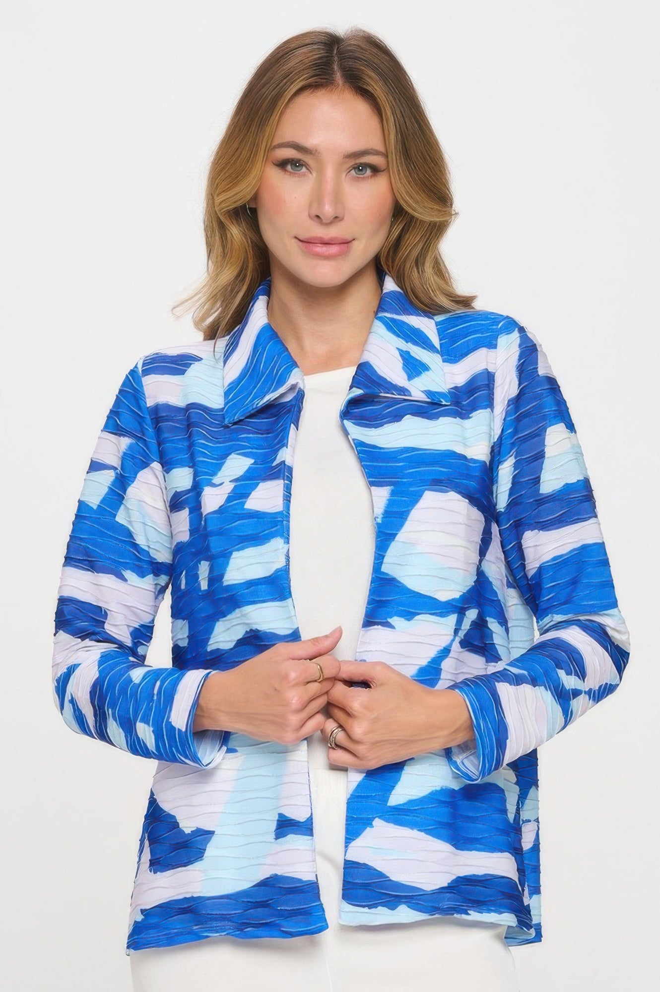 Glitter Wave Digital Print Jacket
