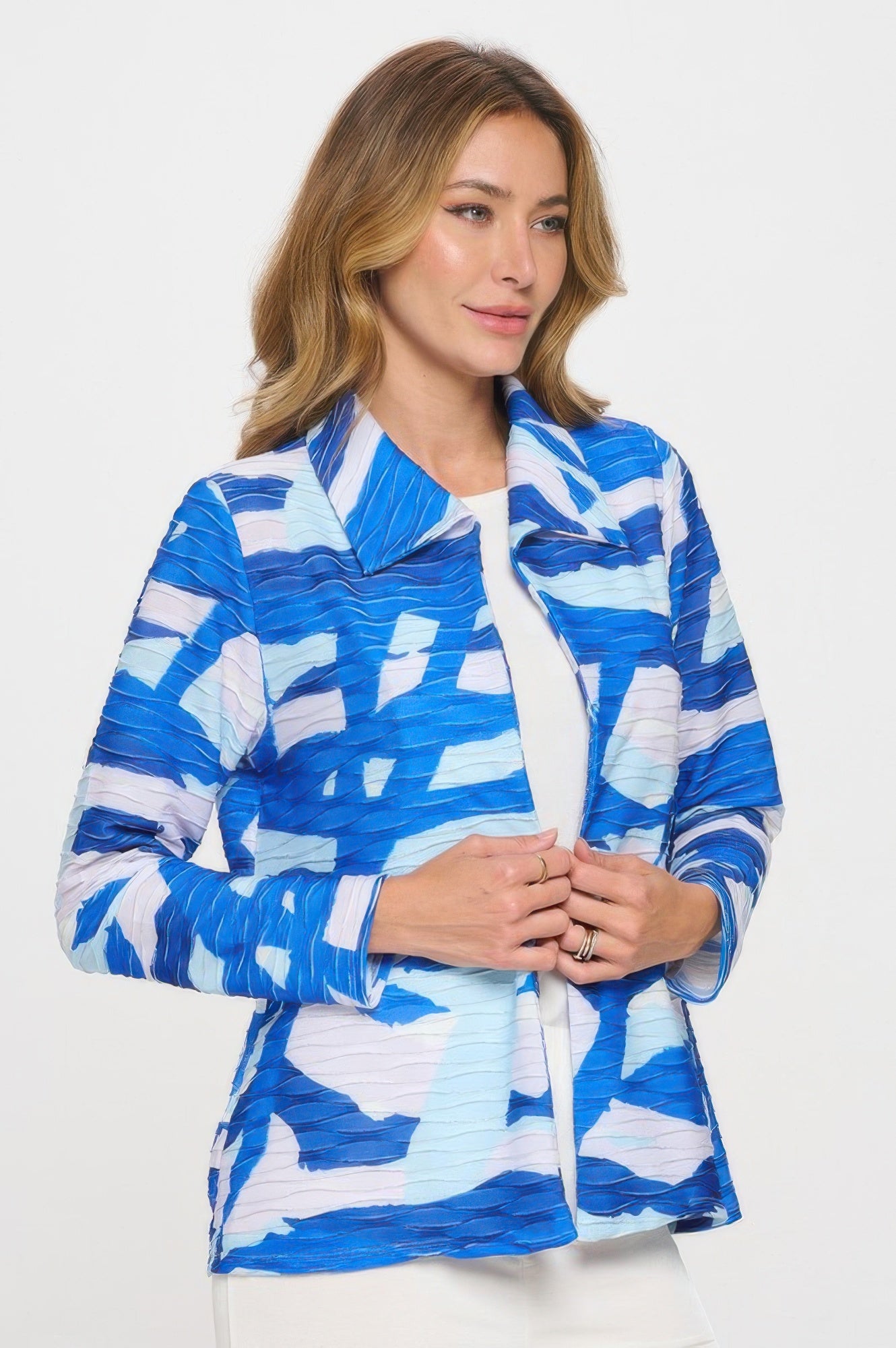 Glitter Wave Digital Print Jacket