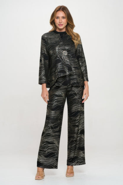 Fukuro Jacquard Button Jacket W/foil