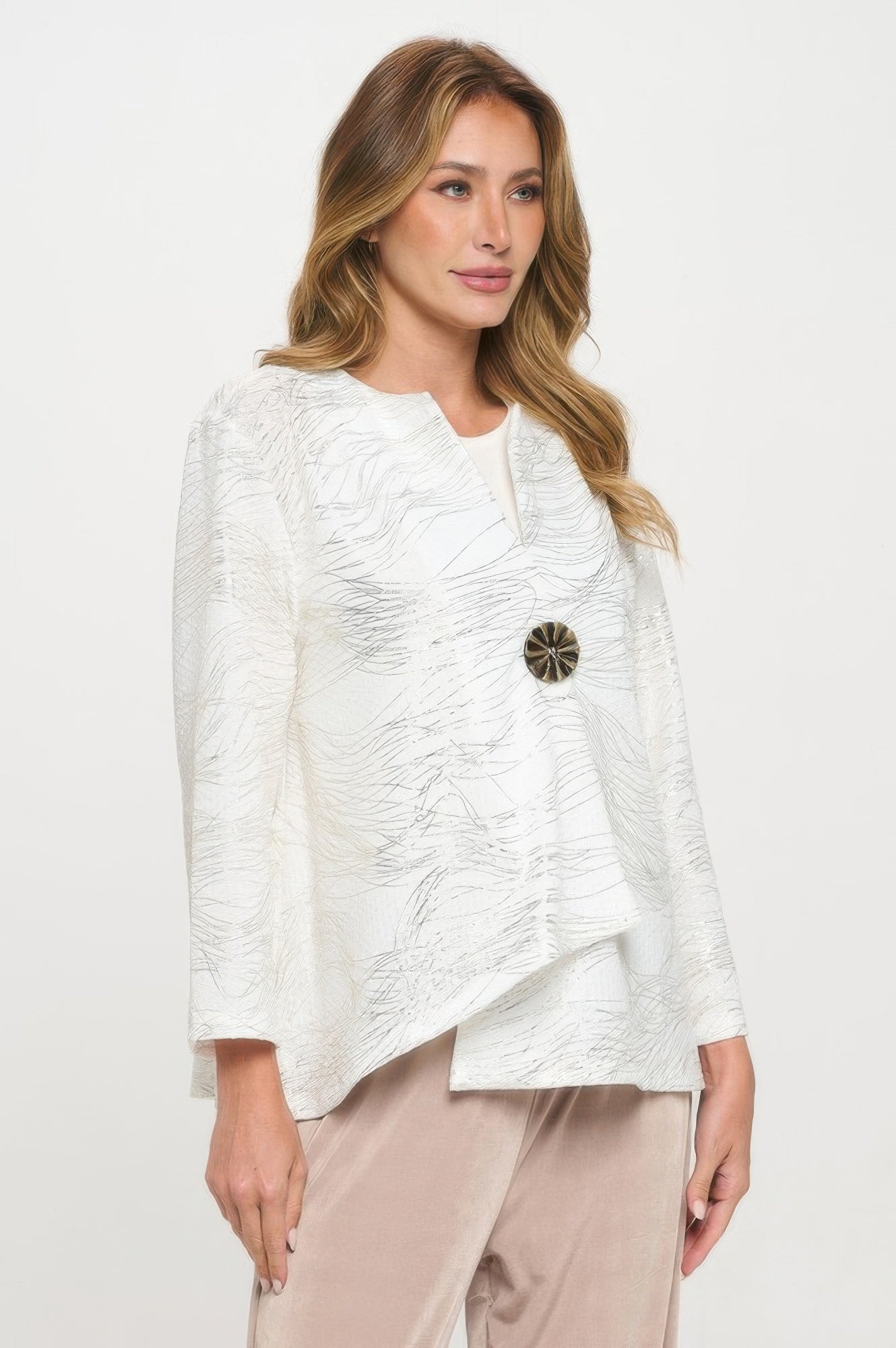 Fukuro Jacquard Button Jacket W/foil