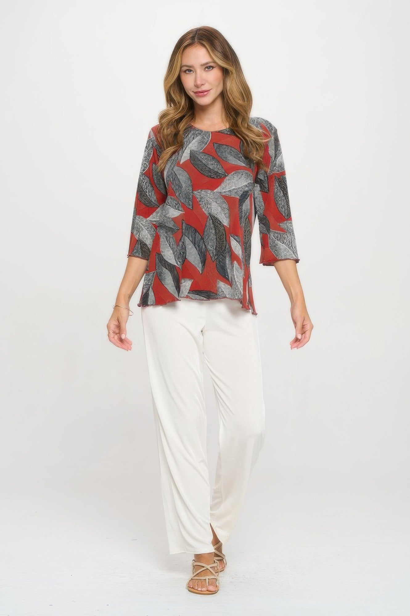 Print Hit Merrow Top