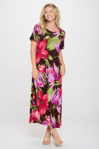 Print Bns Long Dress