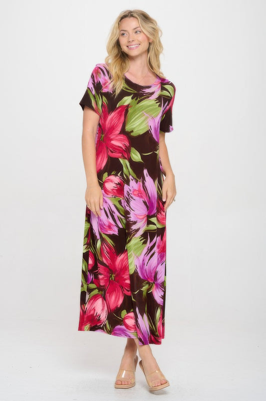 Print Bns Long Dress