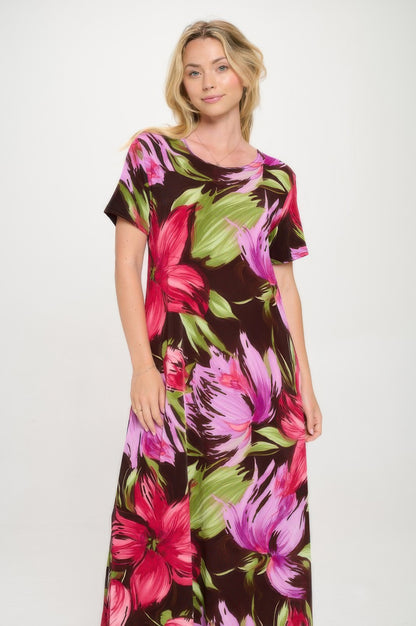 Print Bns Long Dress