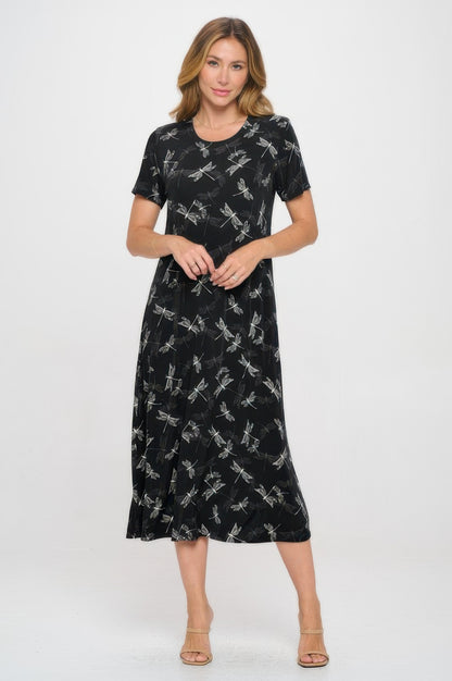 Print Bns Long Dress