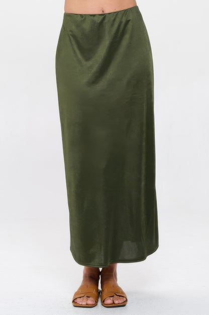 Memory Satin Washer Skirt