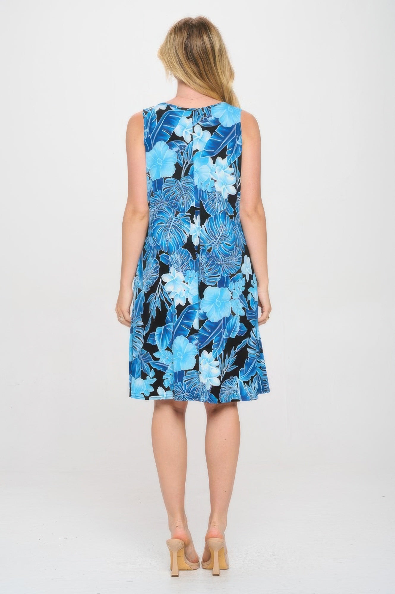Hit V-neck Bias Pocket Tank Dress