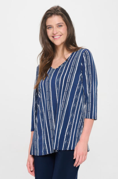 Hit V-neck Band Top W/vent