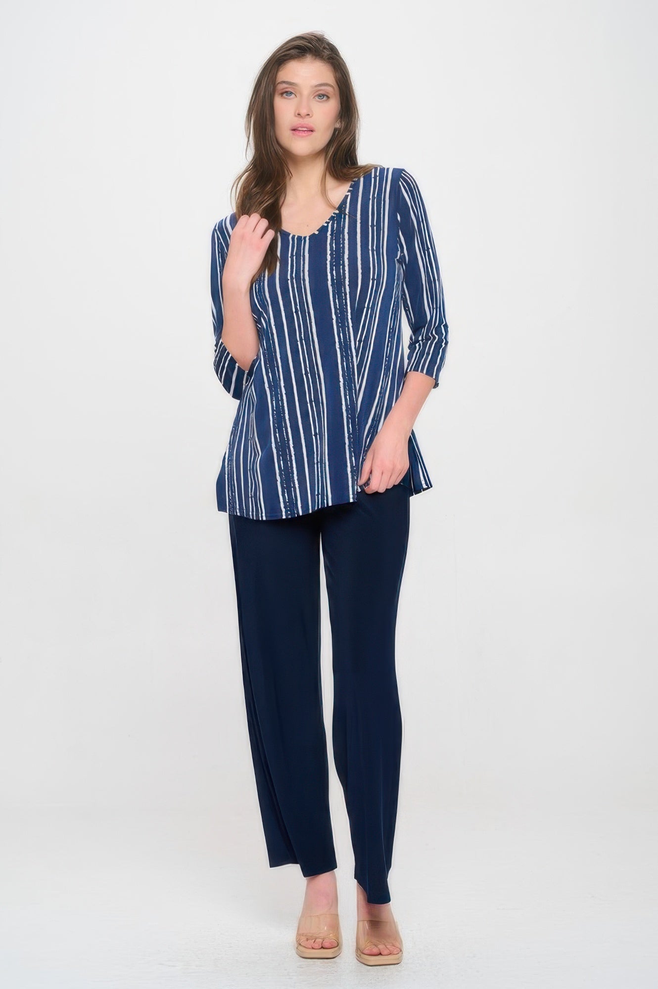 Hit V-neck Band Top W/vent