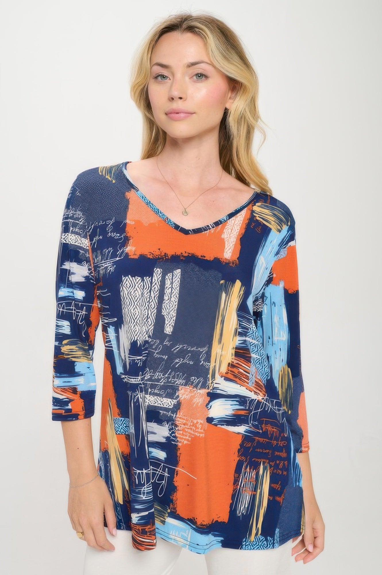 Hit V-neck Band Top W/vent
