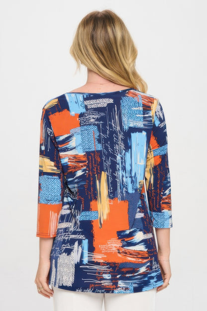 Hit V-neck Band Top W/vent