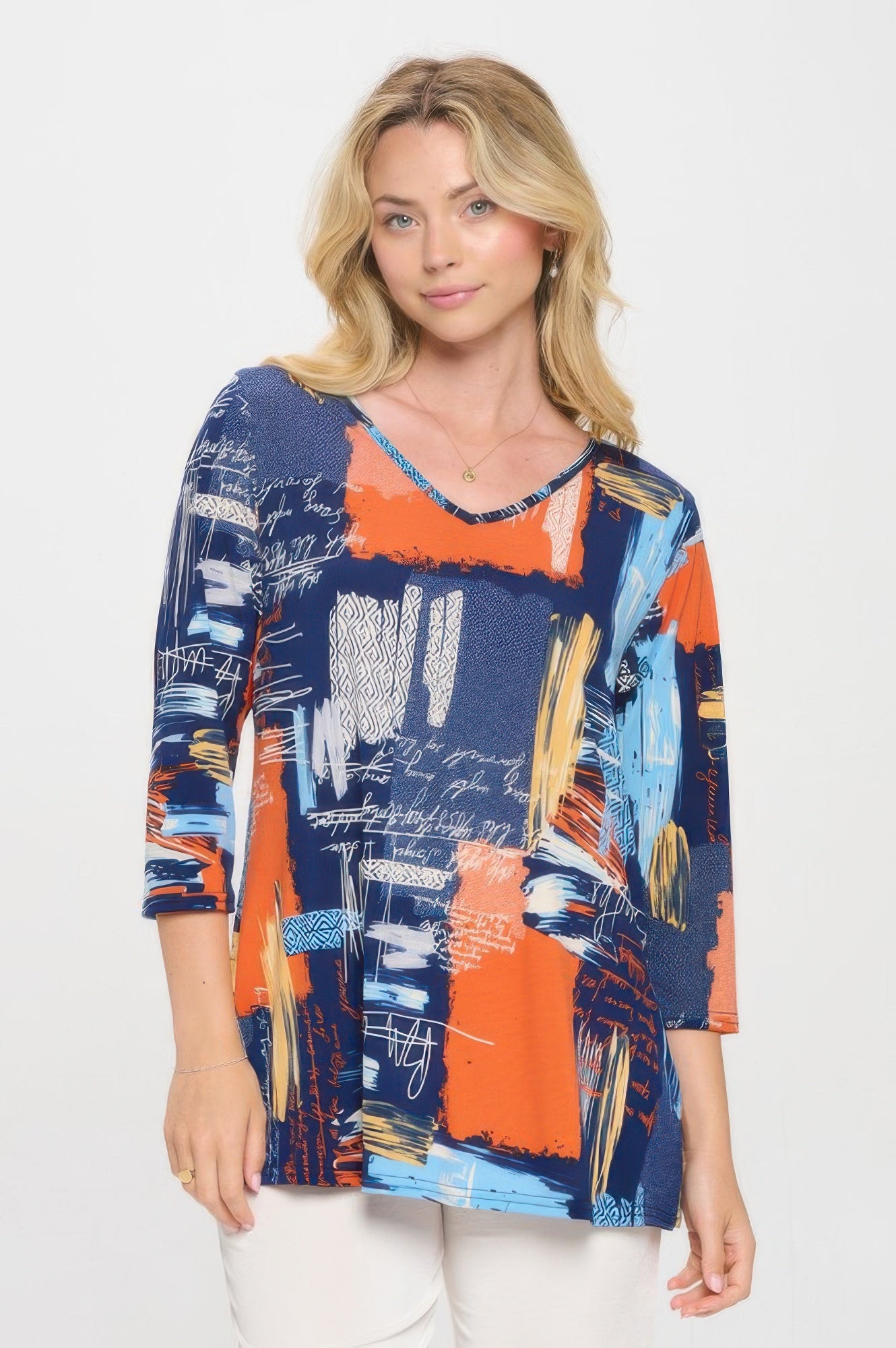 Hit V-neck Band Top W/vent