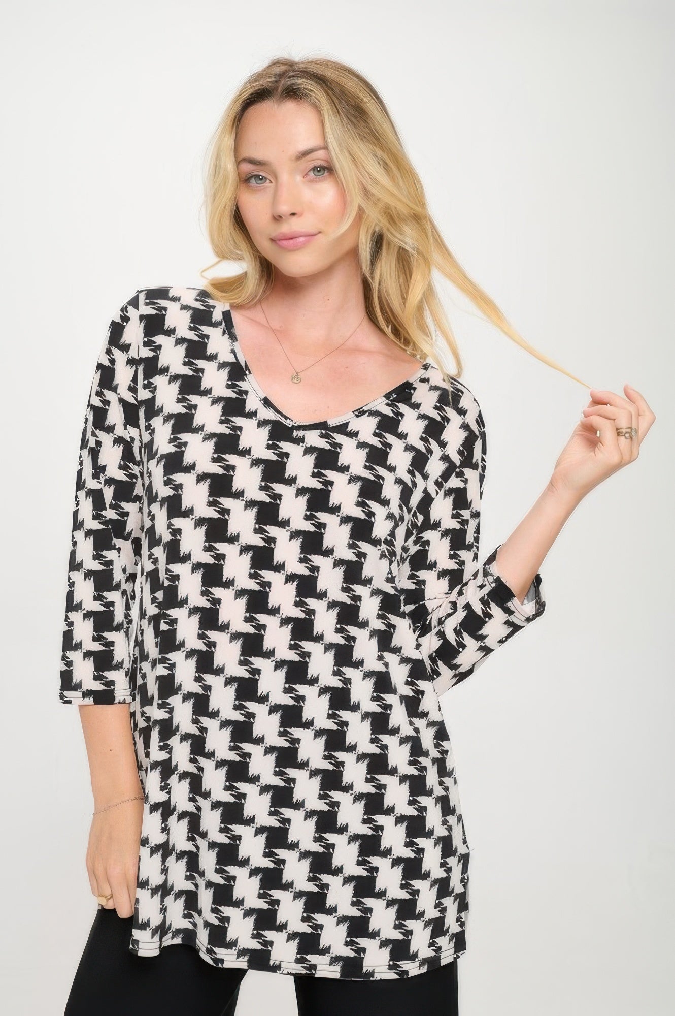Hit V-neck Band Top W/vent