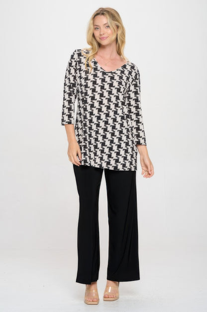 Hit V-neck Band Top W/vent