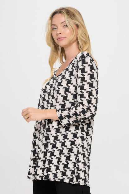 Hit V-neck Band Top W/vent