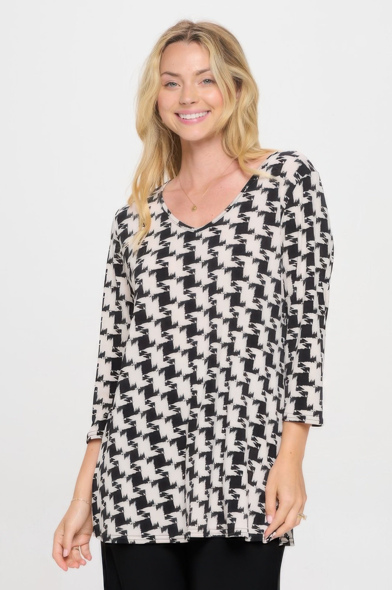 Hit V-neck Band Top W/vent