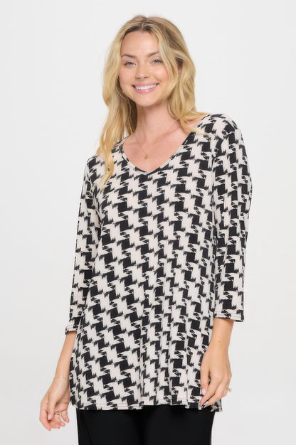Hit V-neck Band Top W/vent