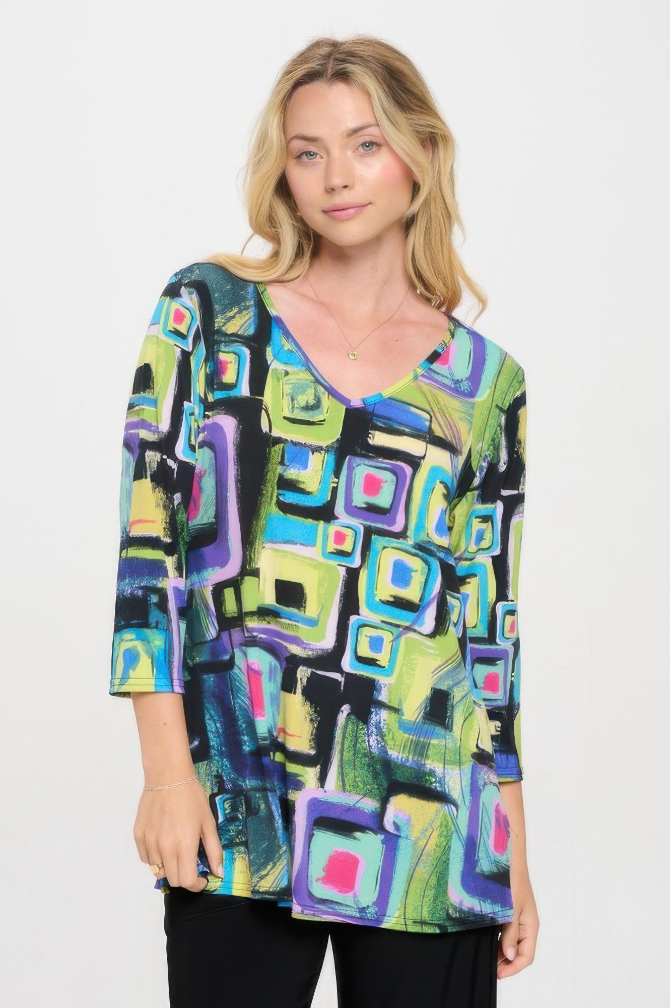 Hit V-neck Band Top W/vent