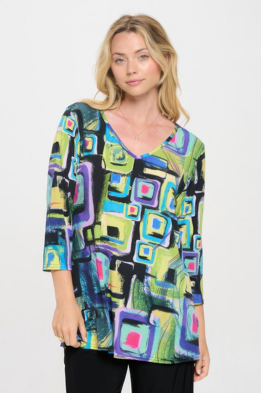 Hit V-neck Band Top W/vent
