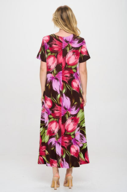 Print Bns Long Dress
