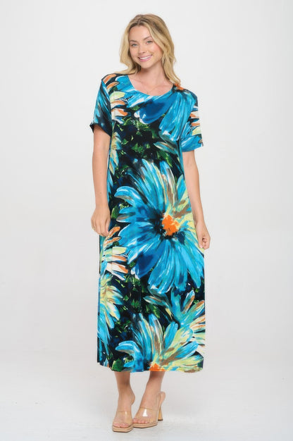 Print Bns Long Dress