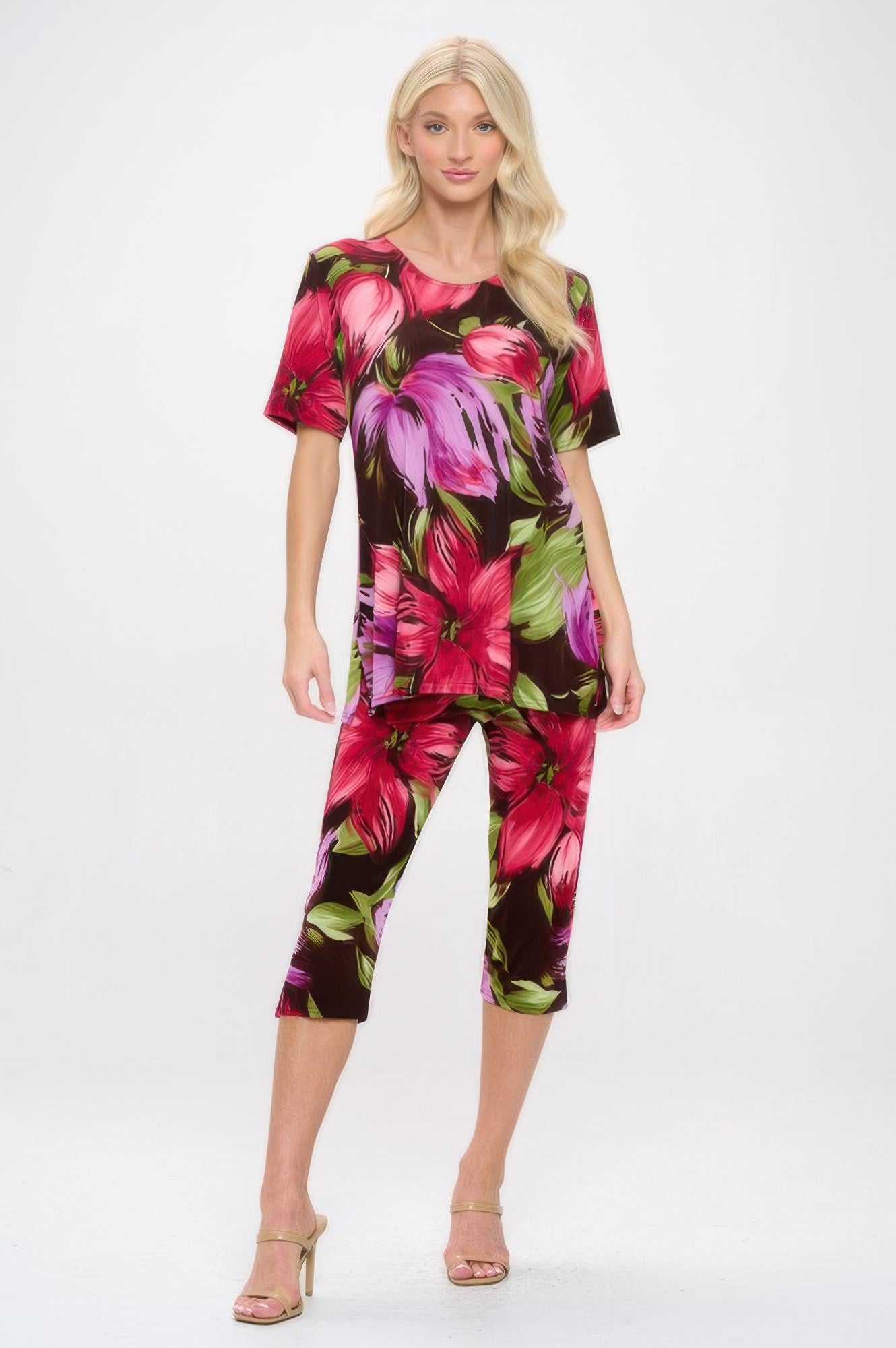 Print Bns Capri Pants Set
