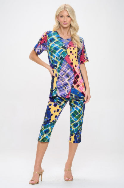 Print Bns Capri Pants Set