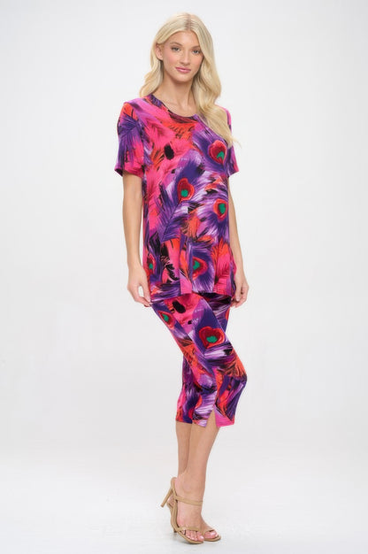 Print Bns Capri Pants Set