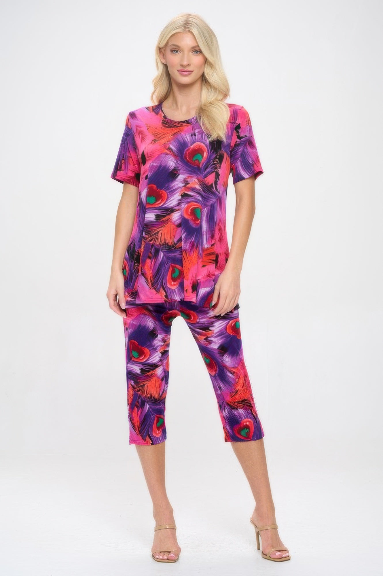 Print Bns Capri Pants Set