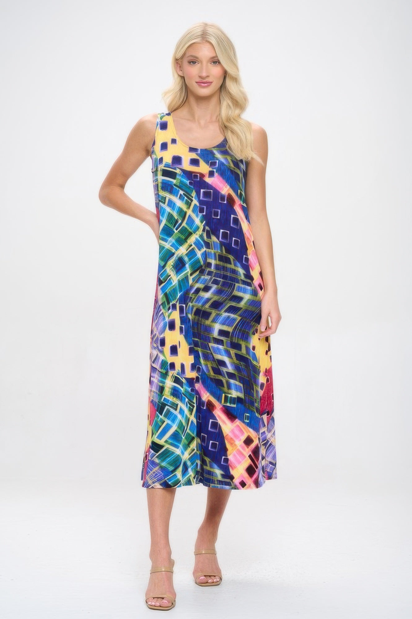 Print Bns Tank Long Dress