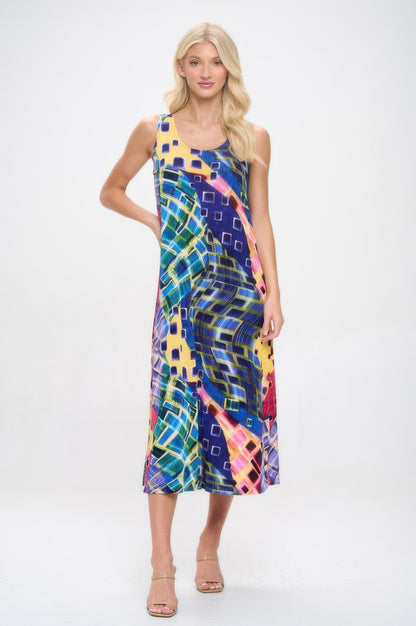 Print Bns Tank Long Dress