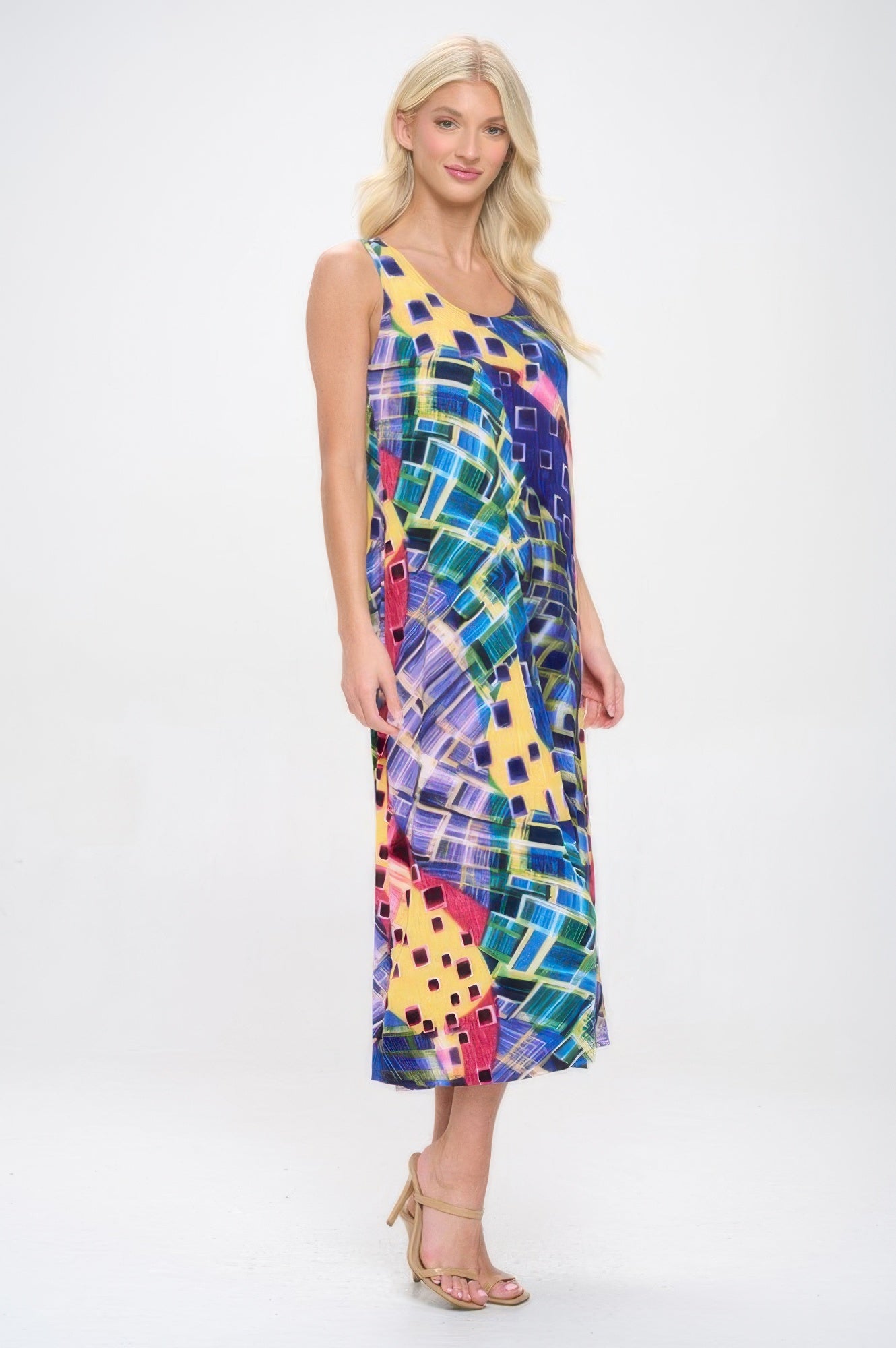 Print Bns Tank Long Dress