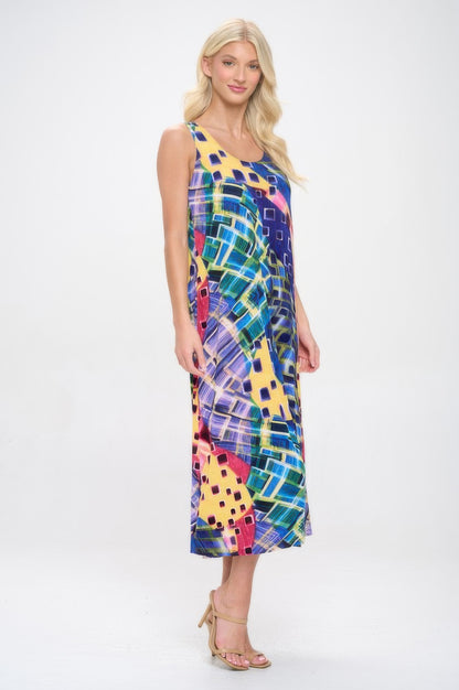 Print Bns Tank Long Dress