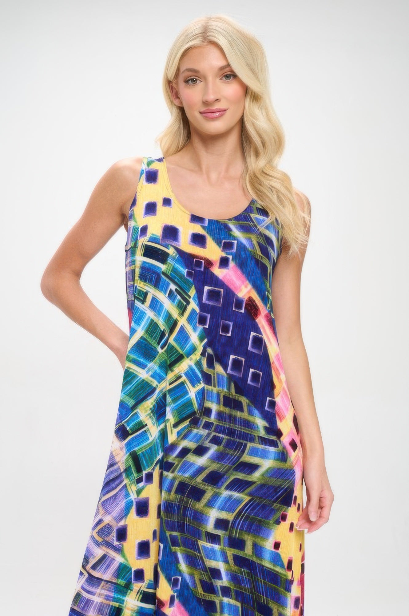 Print Bns Tank Long Dress
