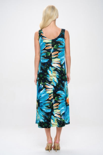 Print Bns Tank Long Dress